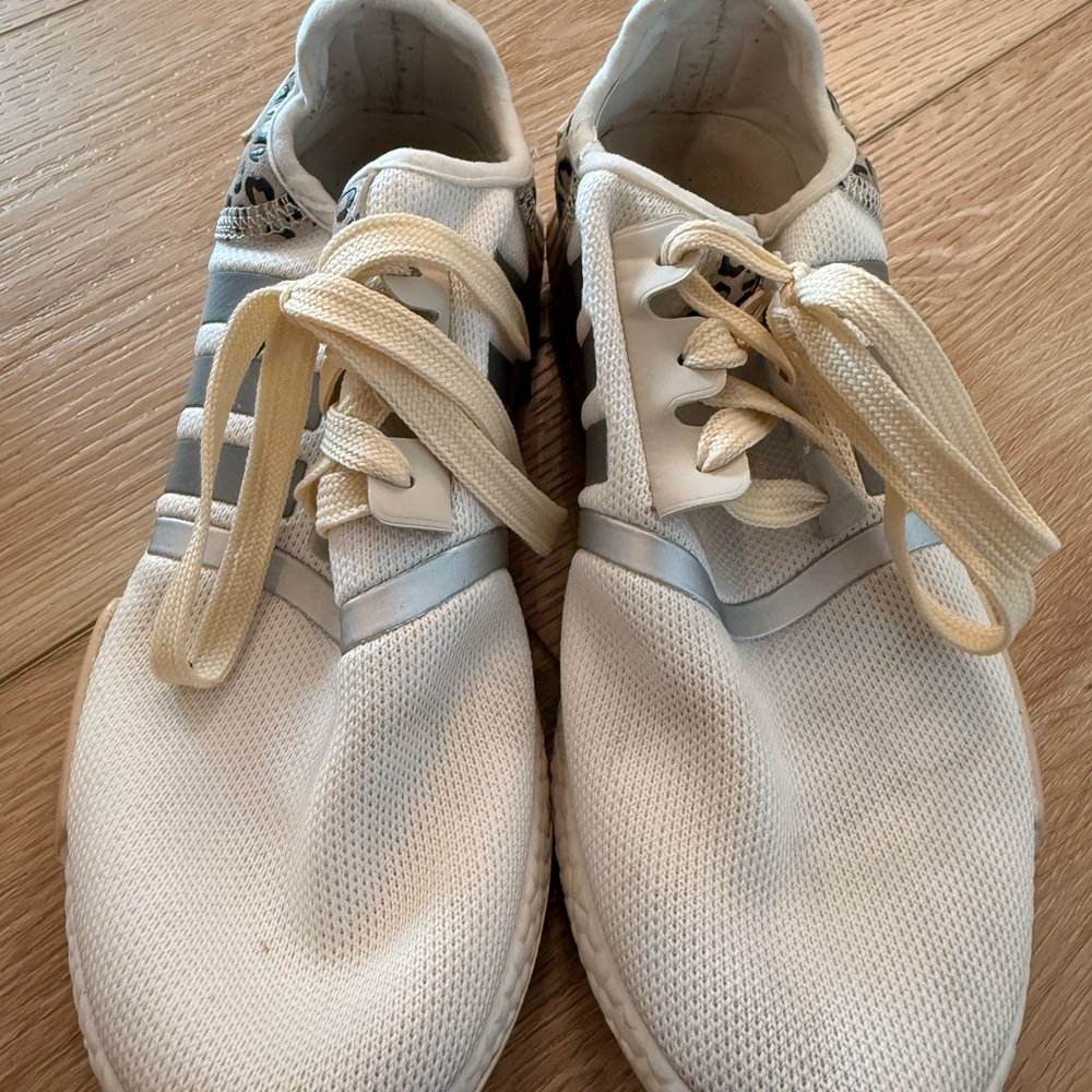 adidas White and Tan Athletic Shoes